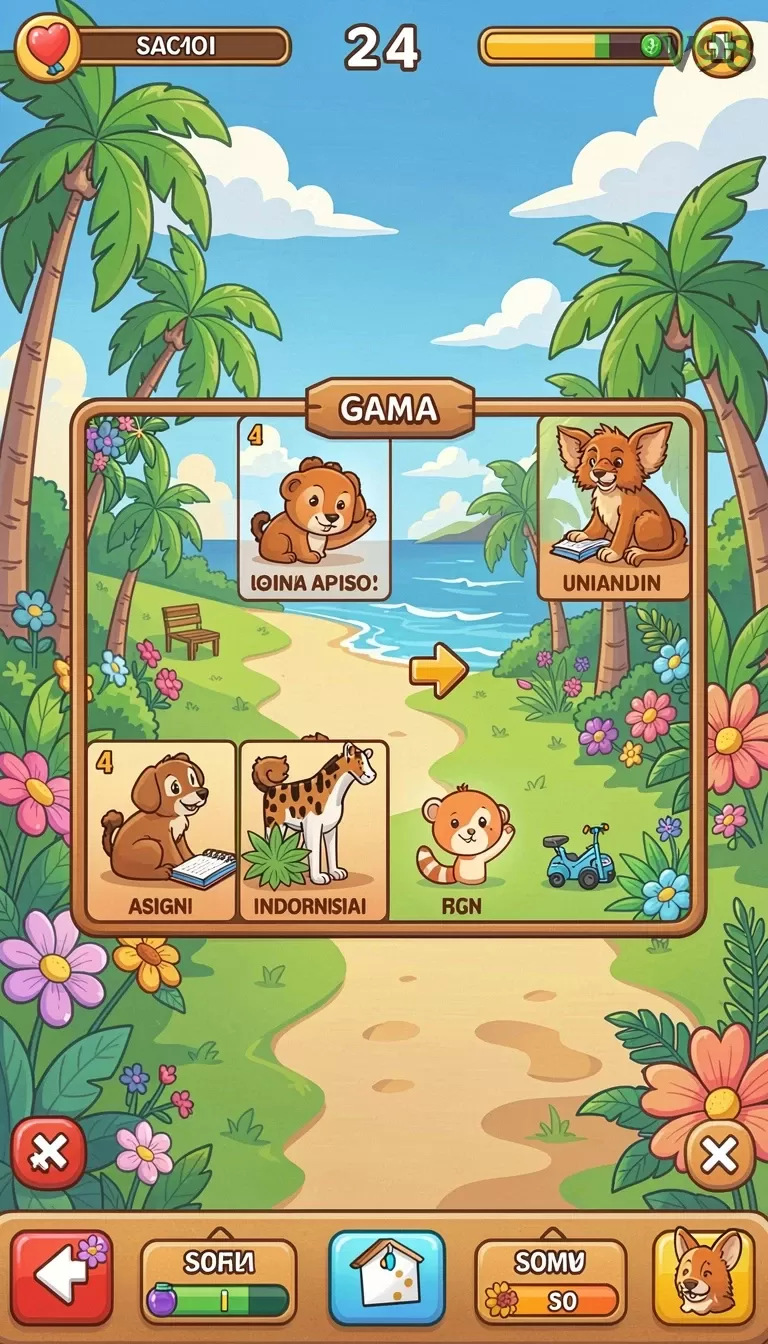 Cuplikan layar MULTIPLAYER — menu navigasi