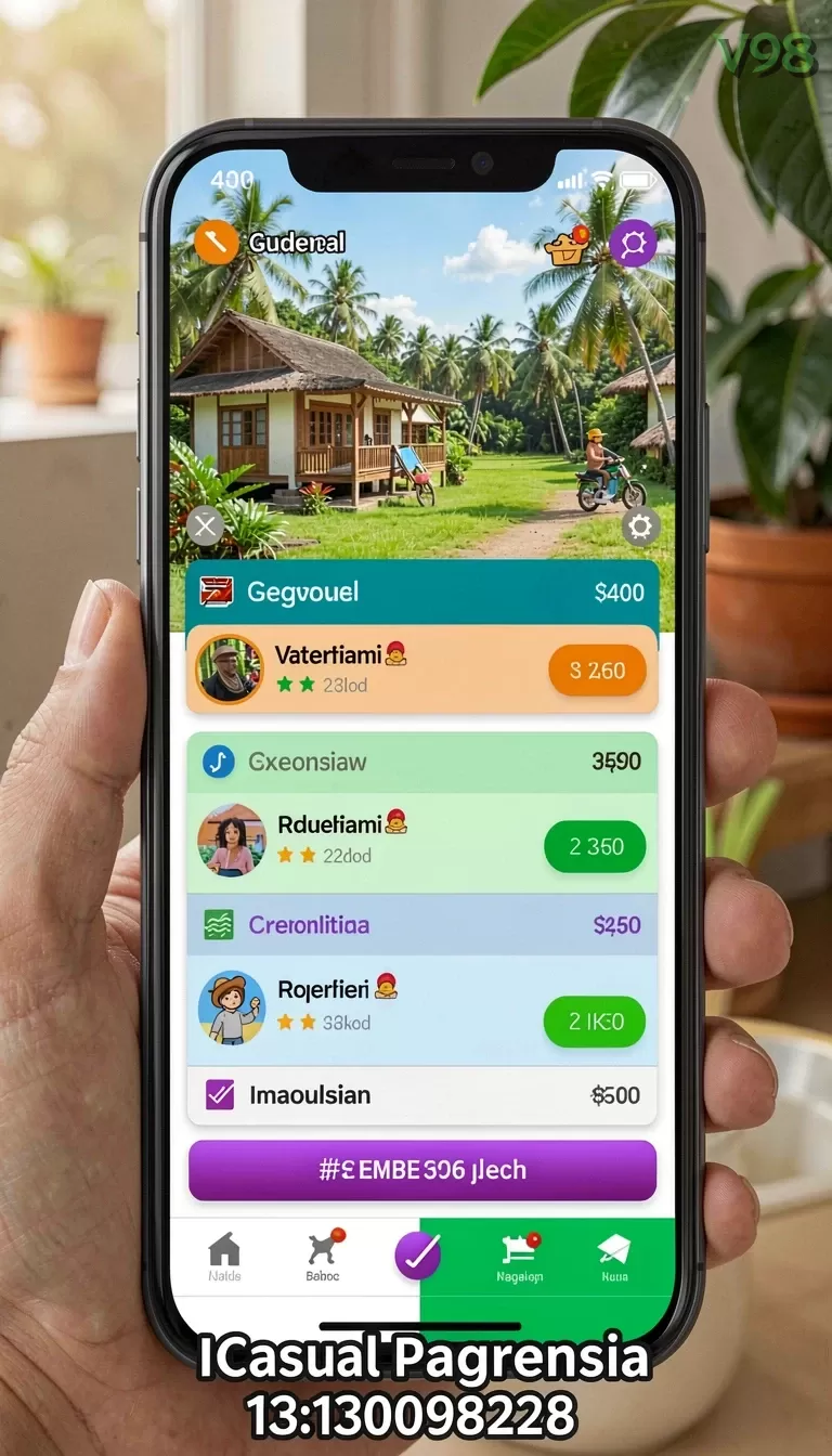 Cuplikan layar PISANG123 — menu navigasi